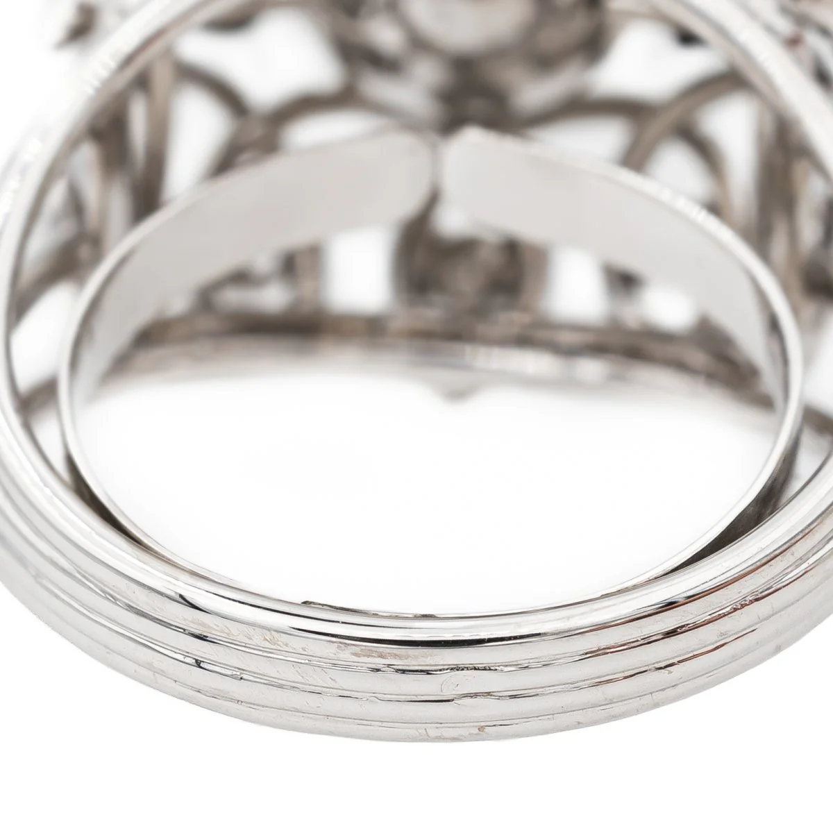 Bague Cocktail en or blanc et perle - Image 6