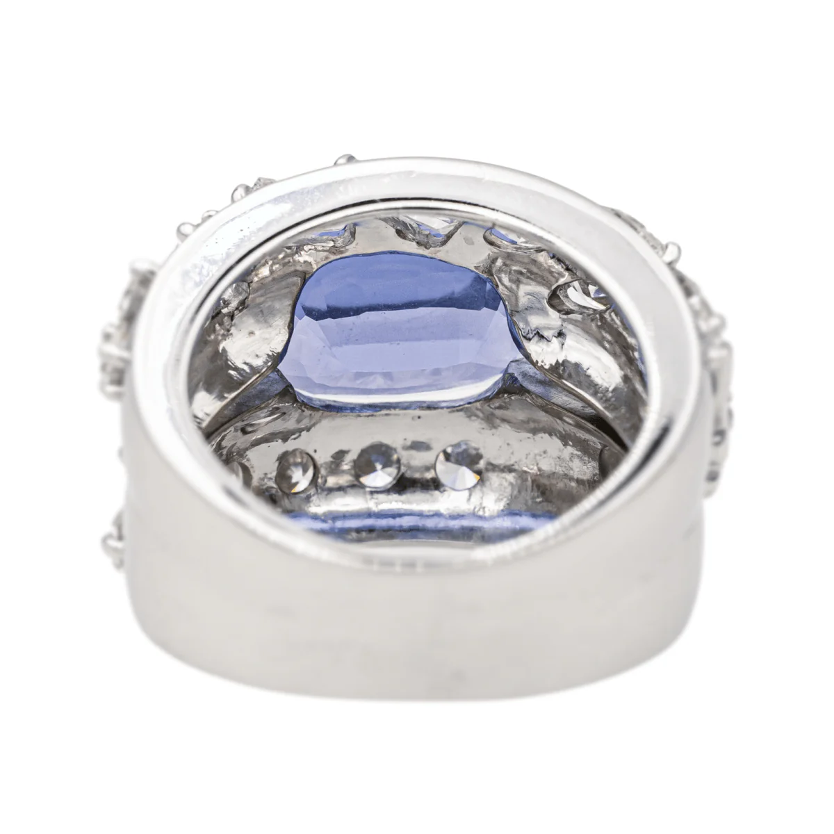 Bague Cocktail en or blanc, tanzanite et dia - Image 5