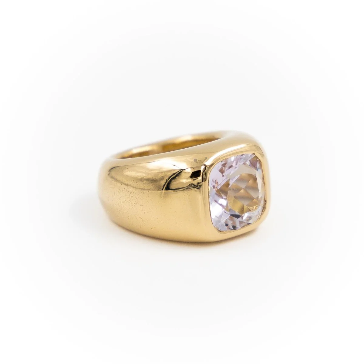 Bague Cocktail Or jaune Améthyste - Image 6