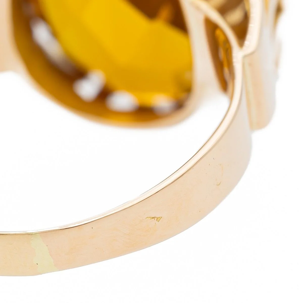 Bague Cocktail Or jaune Citrine - Image 6