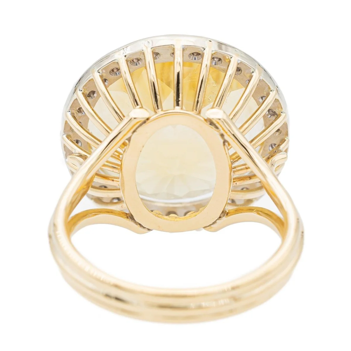 Bague Cocktail Or jaune Citrine - Image 5