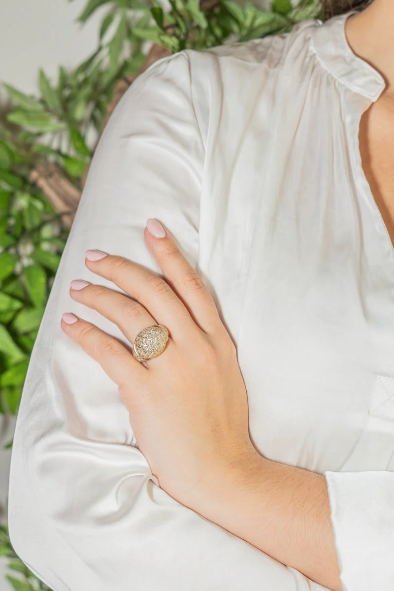Bague Cocktail Or jaune Diamant - Image 2