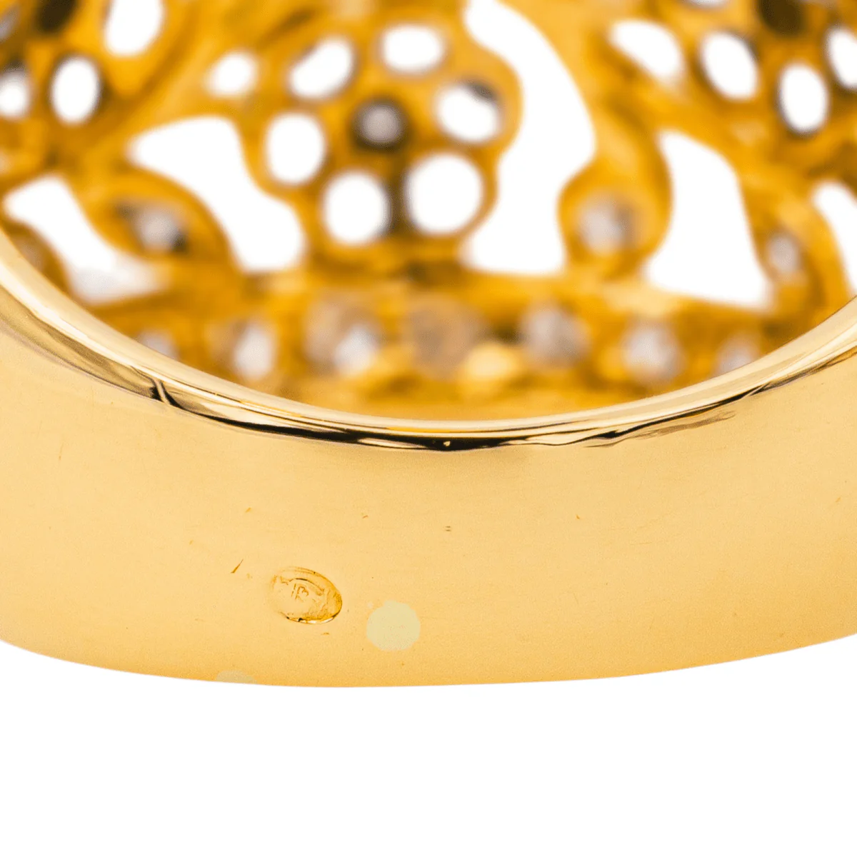 Bague Cocktail en or jaune, saphirs et diamants - Image 7