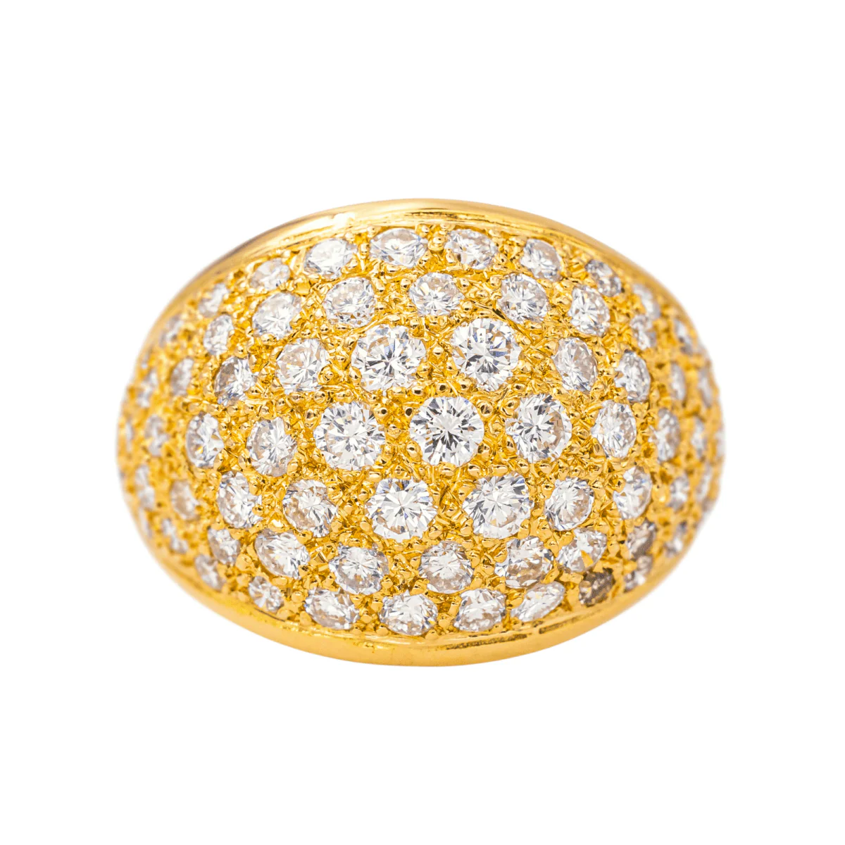 Bague Cocktail en or jaune et diamants