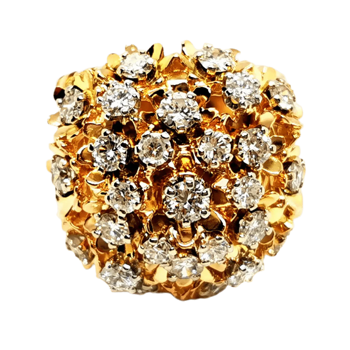 Bague Cocktail en or jaune et diamant