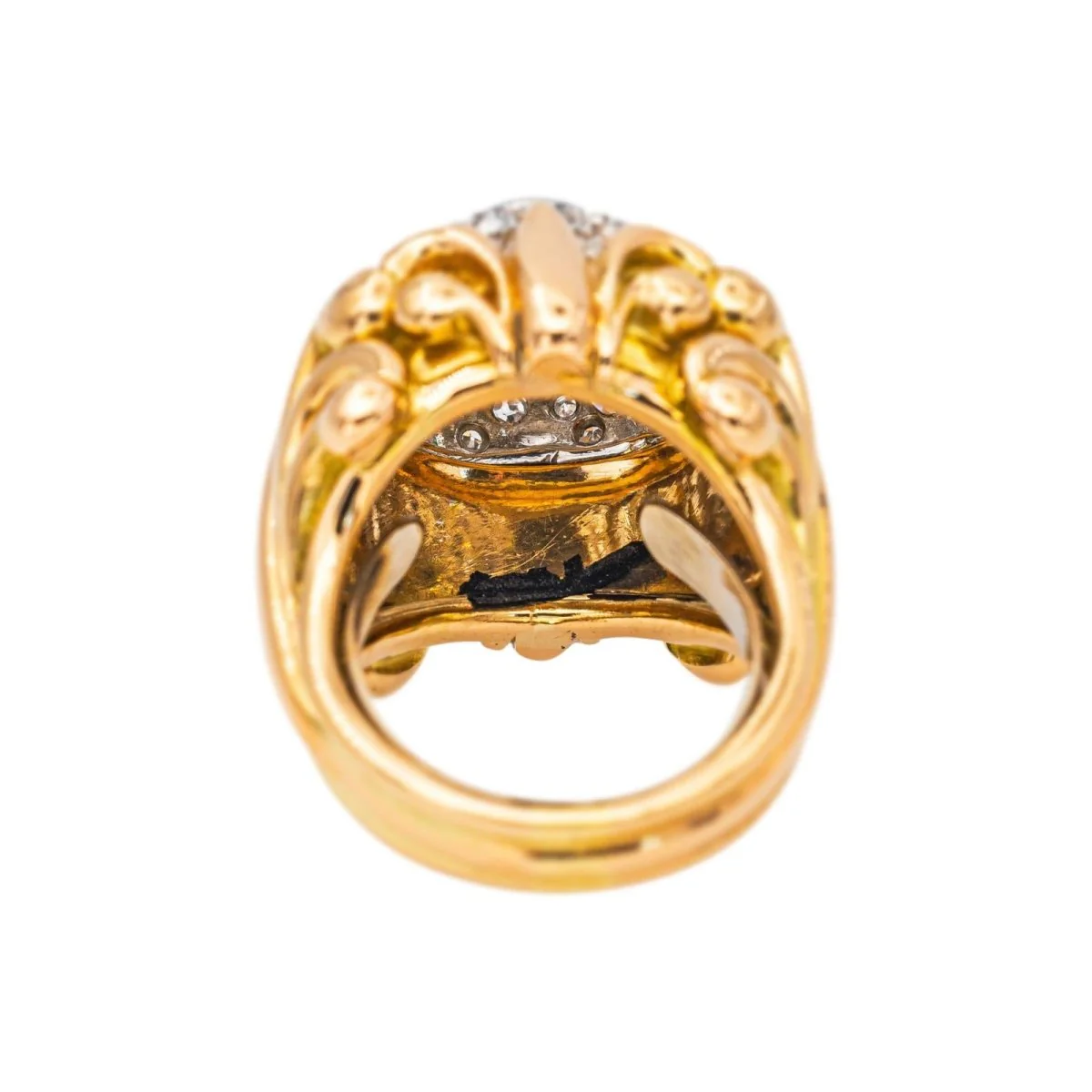 Bague Cocktail en or blanc, or jaune et diamants - Image 5