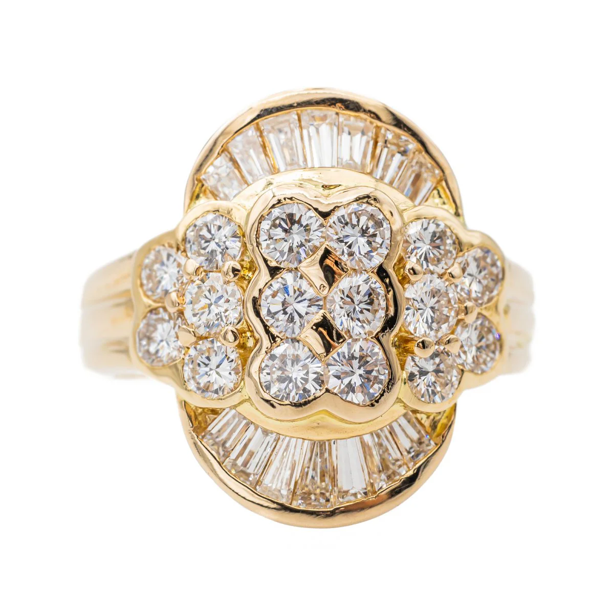 Bague Cocktail en or jaune et diamant