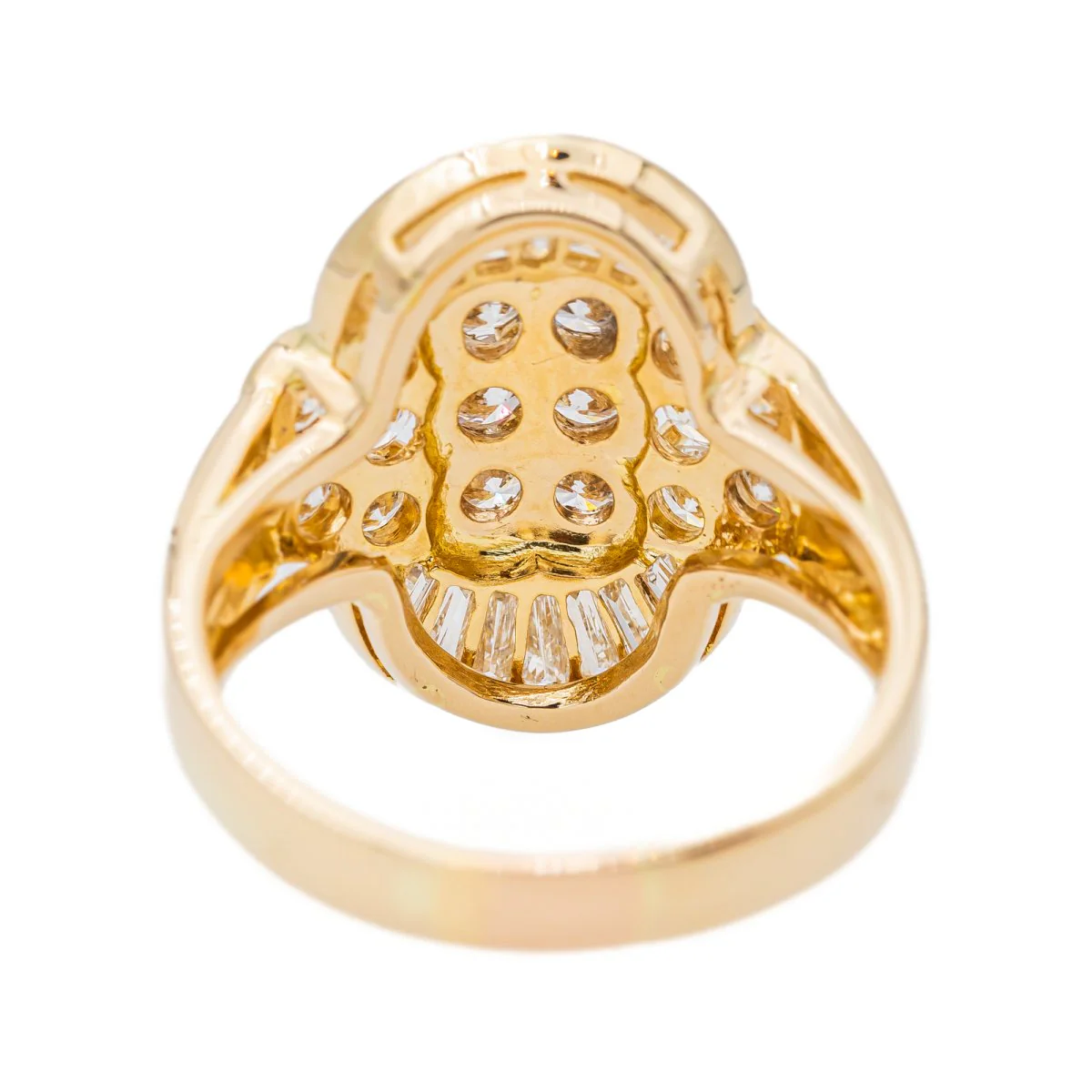 Bague Cocktail en or jaune et diamant - Image 5
