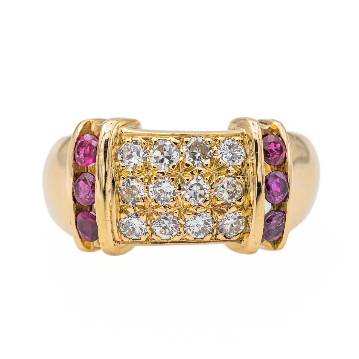 Bague Cocktail en or jaune et diamant