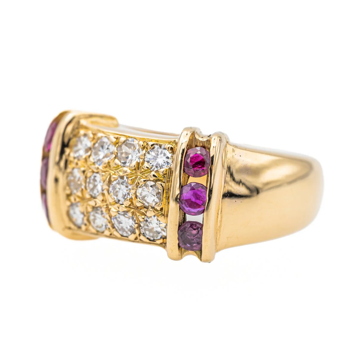 Bague Cocktail en or jaune et diamant - Image 3