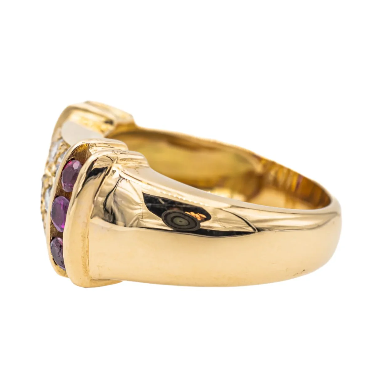 Bague Cocktail en or jaune et diamant - Image 4