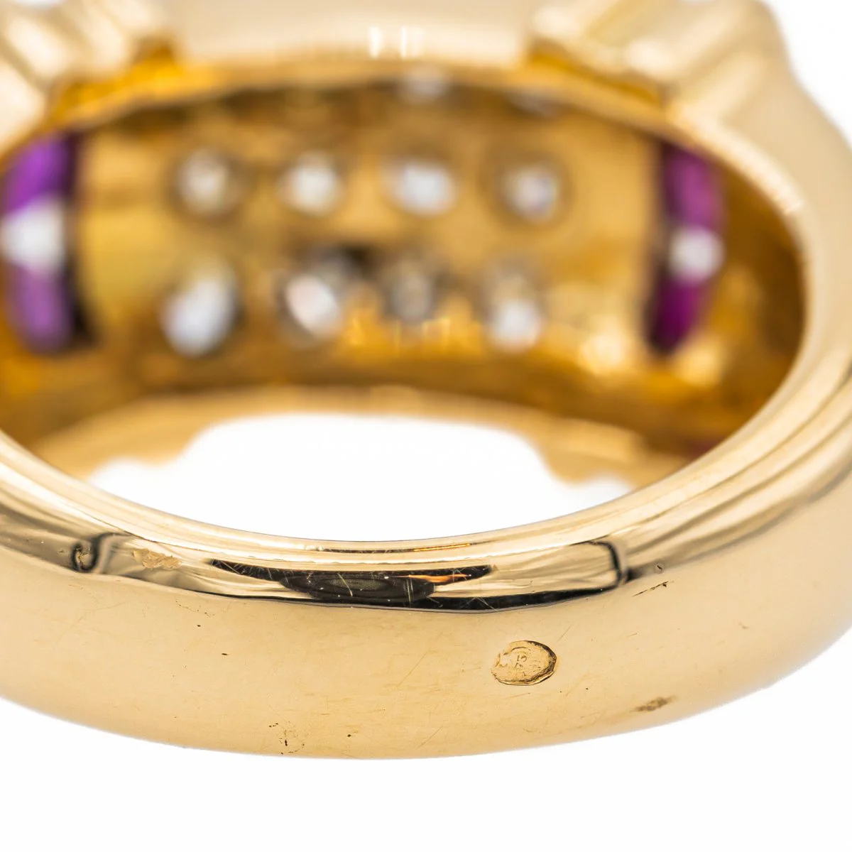 Bague Cocktail en or jaune et diamant - Image 6
