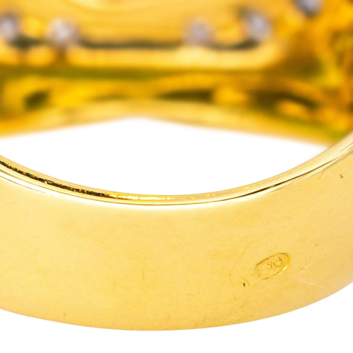 Bague Cocktail en or jaune, péridot et diamants - Image 7