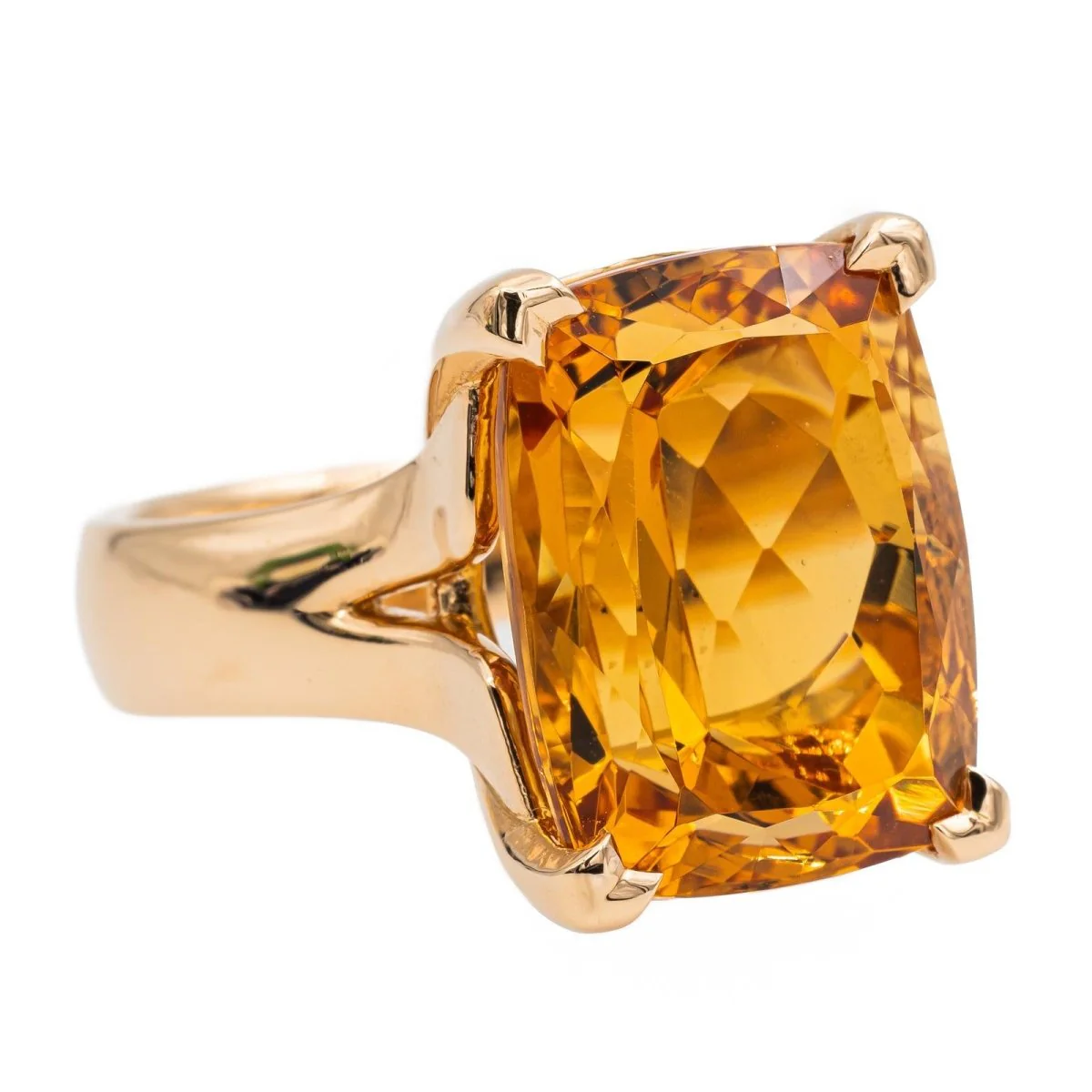Bague Cocktail Or jaune Topaze - Image 7
