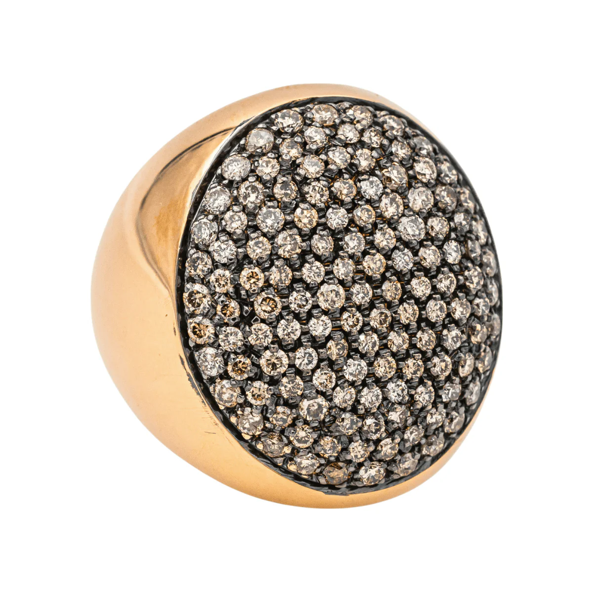 Bague Cocktail en or rose et diamants - Image 6