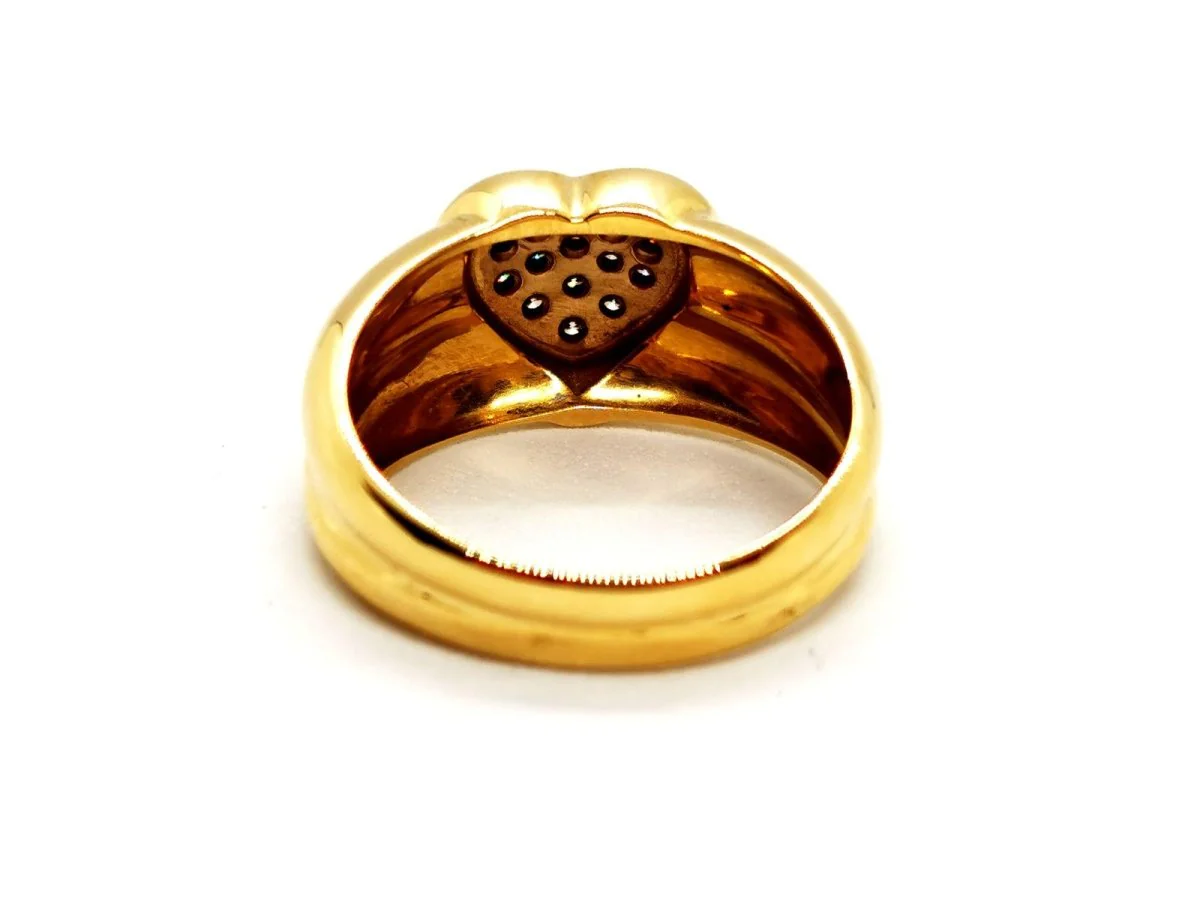 Bague Coeur Or jaune Diamant - Image 3