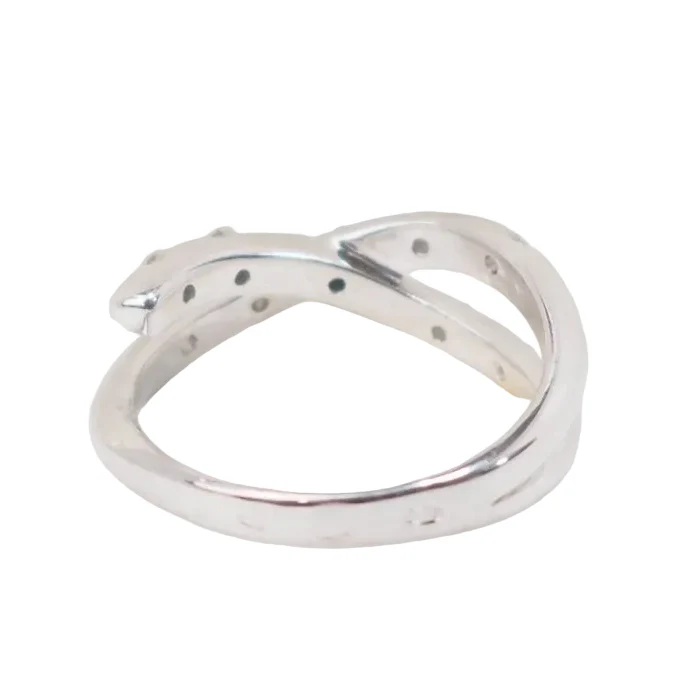 Bague en or blanc et diamants - Image 3