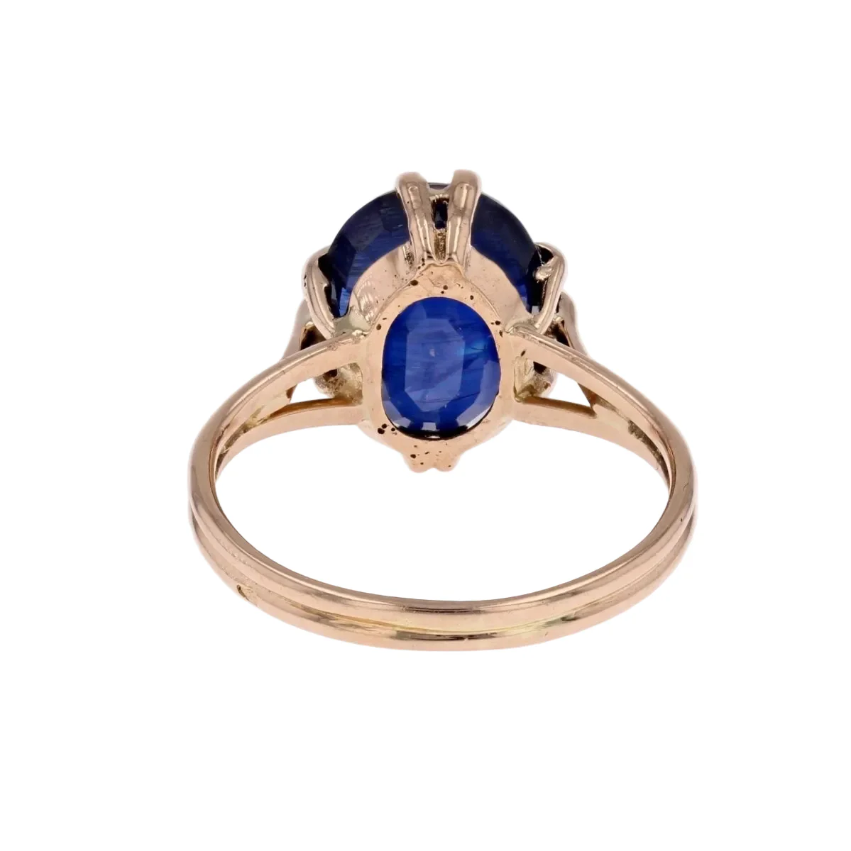 Bague Solitaire en or jaune et cyanite - Image 4