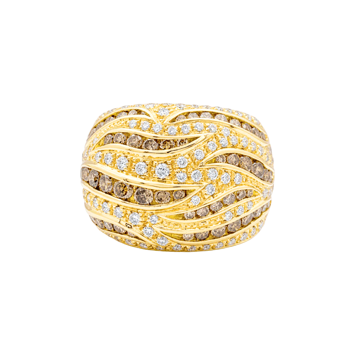 Bague Pavée DAMIANI en or jaune et diamants