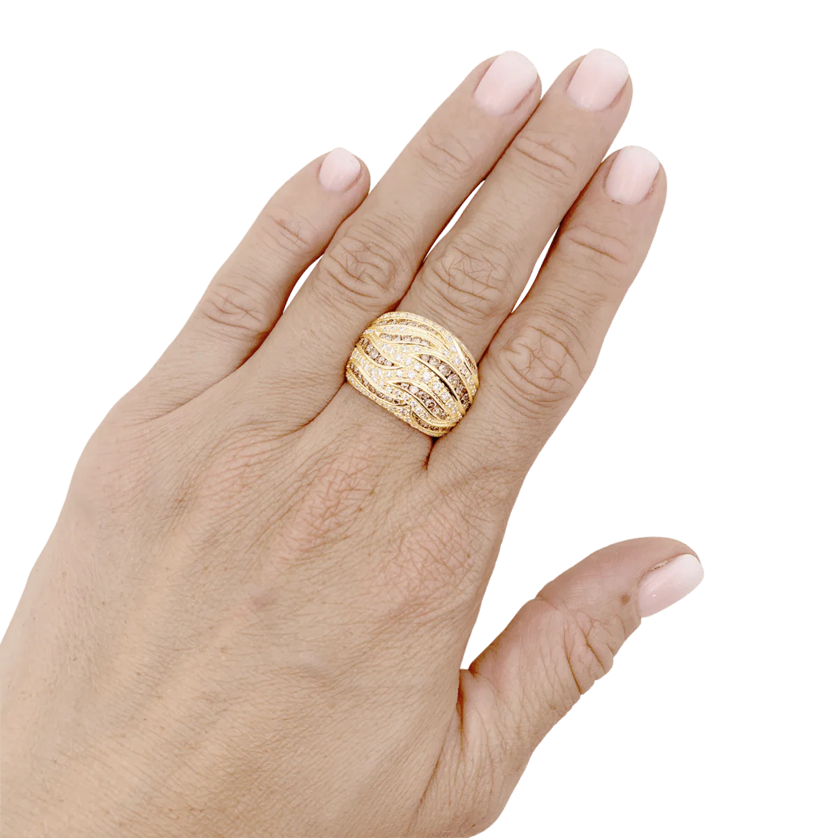 Bague Pavée DAMIANI en or jaune et diamants - Image 2