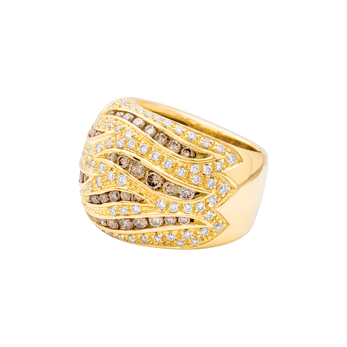Bague Pavée DAMIANI en or jaune et diamants - Image 3