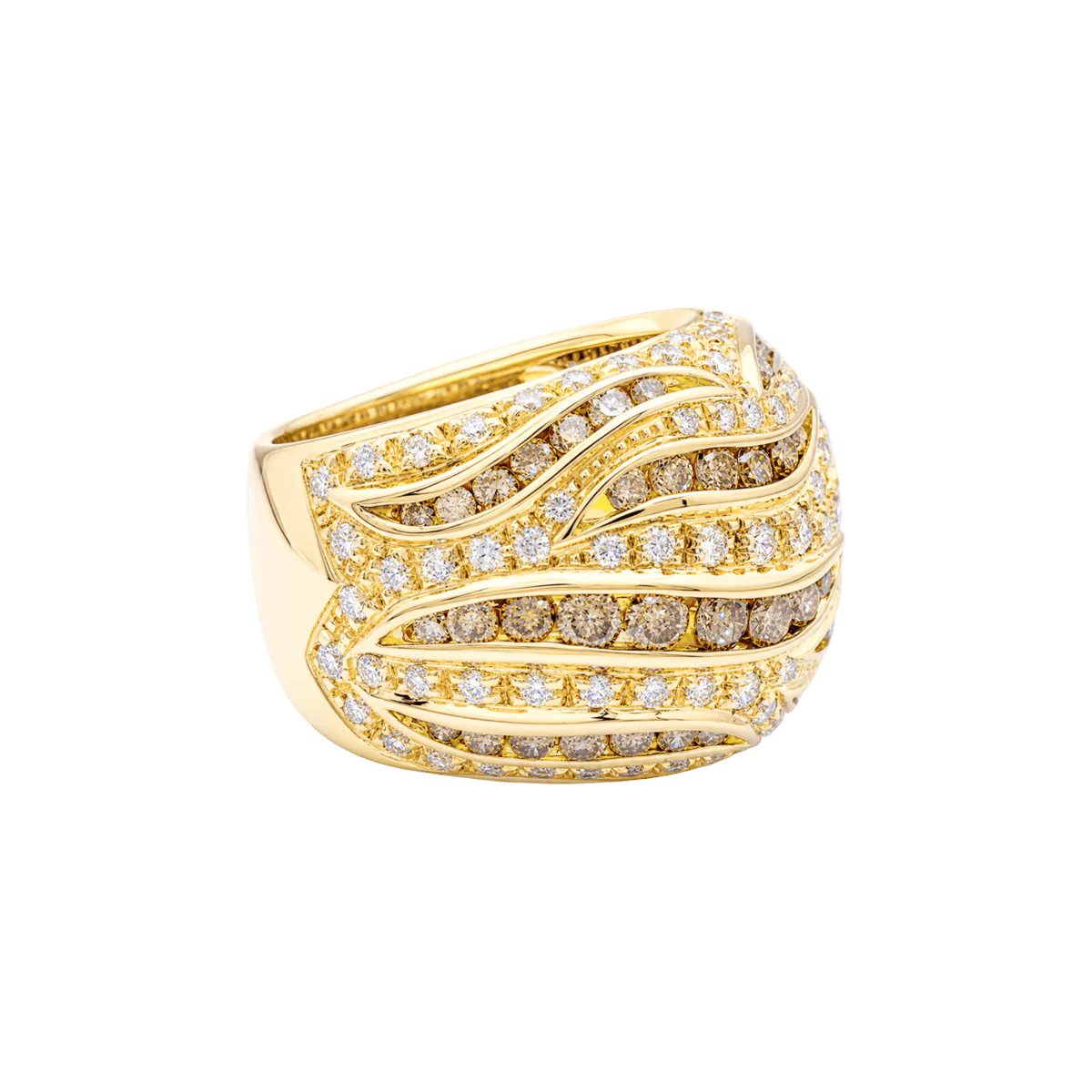 Bague Pavée DAMIANI en or jaune et diamants - Image 5