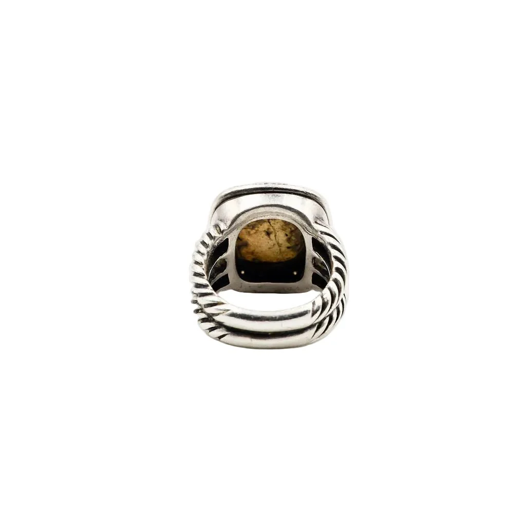 Bague DAVID YURMAN "Albion" en argent, nacre et diamants - Image 4