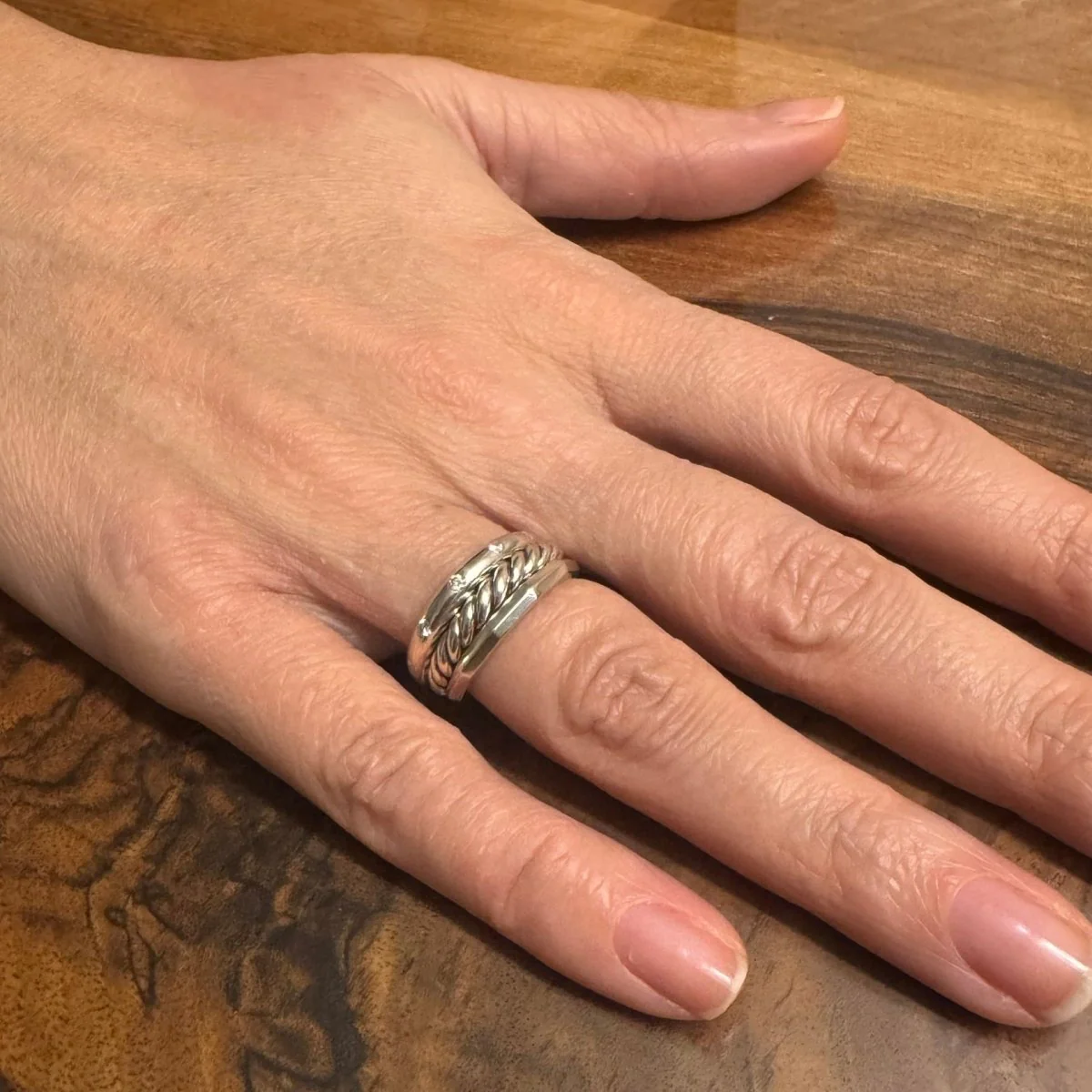 Bague DAVID YURMAN en argent et diamants - Image 2