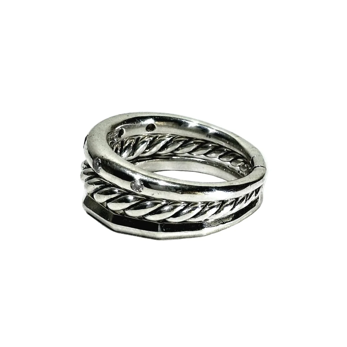 Bague DAVID YURMAN en argent et diamants - Image 3