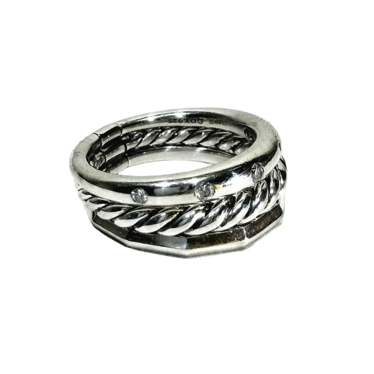 Bague DAVID YURMAN en argent et diamants - Image 5