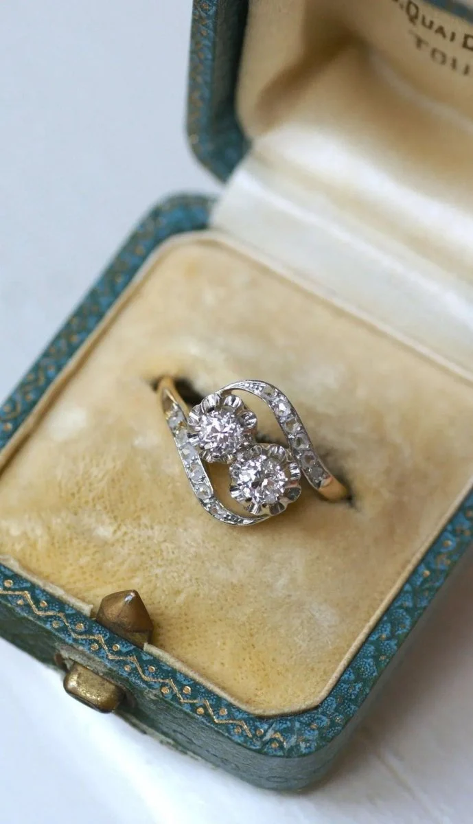 Bague de Fiançailles Toi et Moi Diamants