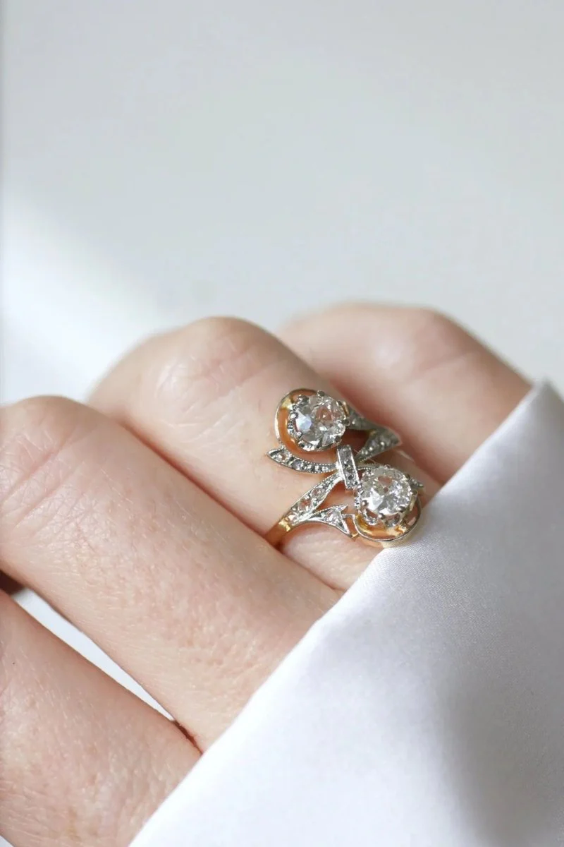 Bague Belle Epoque Toi et moi Diamants - Image 7