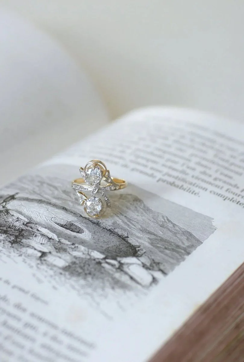 Bague Belle Epoque Toi et moi Diamants - Image 9