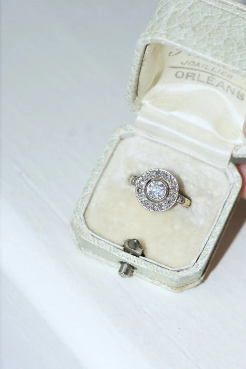 Bague cible ronde diamants - Image 8
