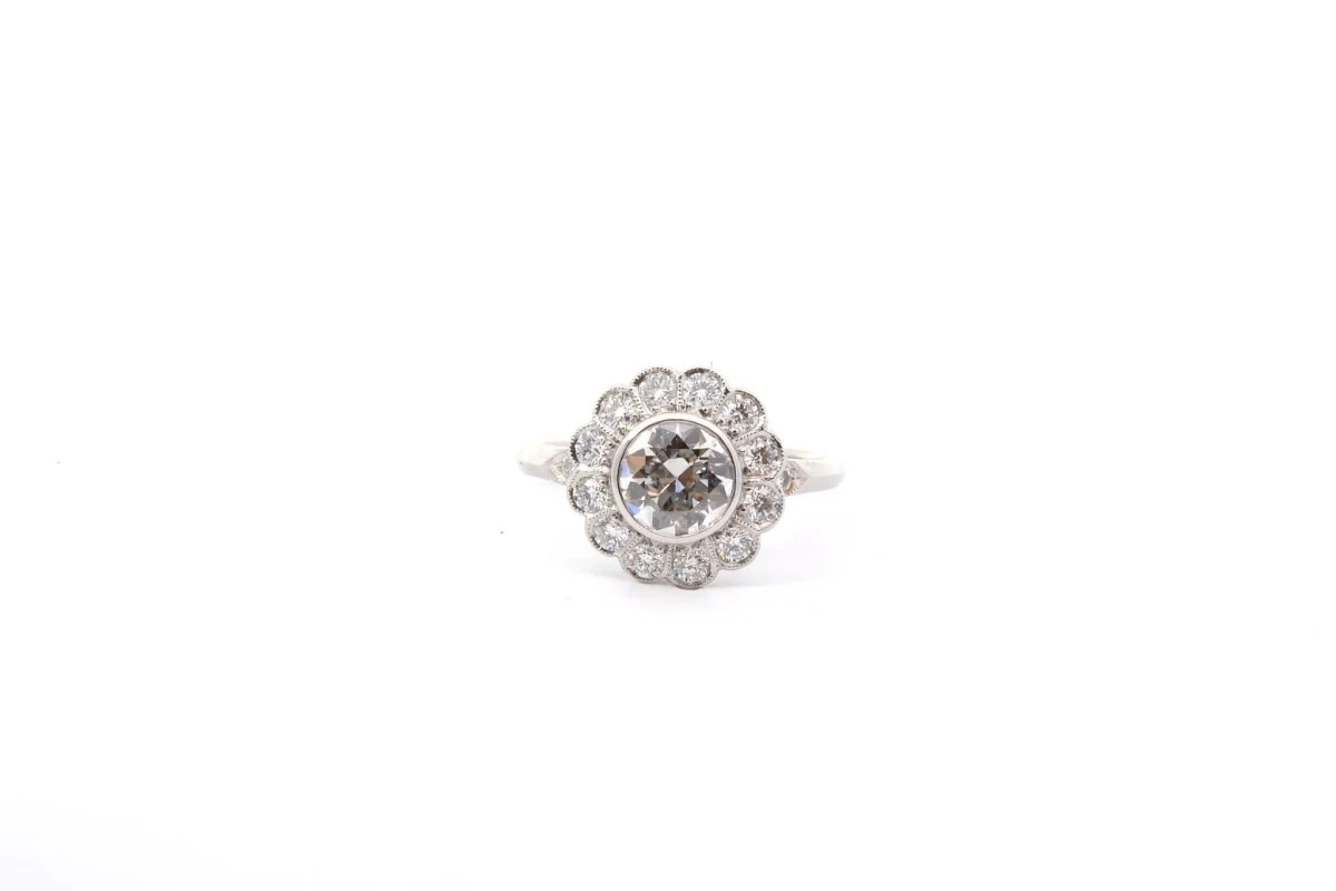 Bague de fiançailles diamant 1,03cts H/SI2 - Image 2