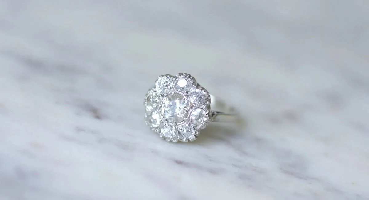 Bague marguerite diamants 2 carats - Image 14