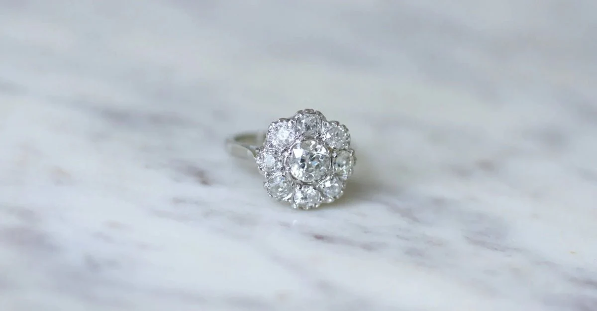 Bague marguerite diamants 2 carats - Image 4