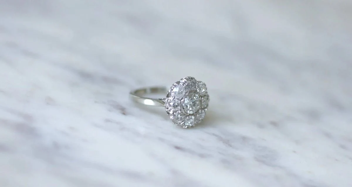 Bague marguerite diamants 2 carats - Image 7