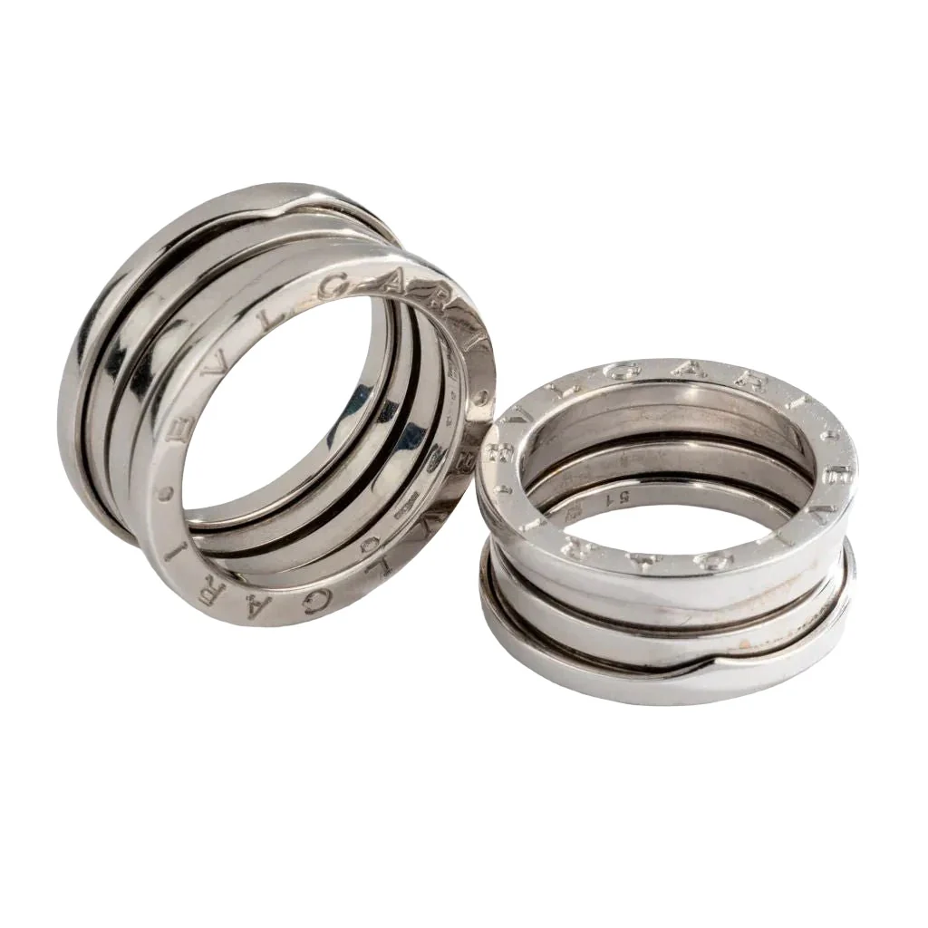 Bague de la maison Bvlgari, collection B.Zero1 moyen modèle en or gris - Image 5