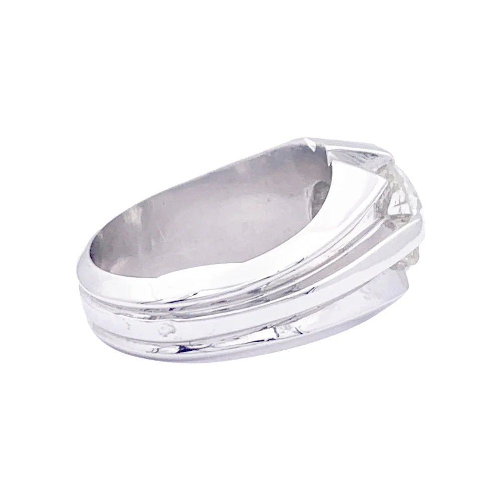 Bague de style Art Déco en or blanc, diamant. - Image 5