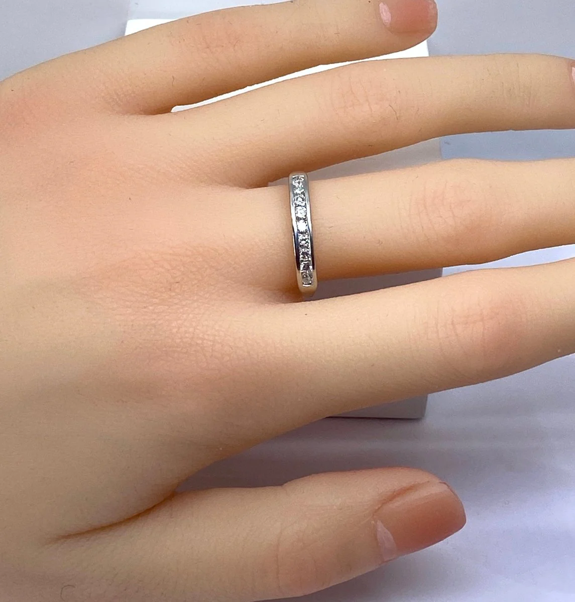 Bague Alliance en or blanc  et Diamants - Image 16