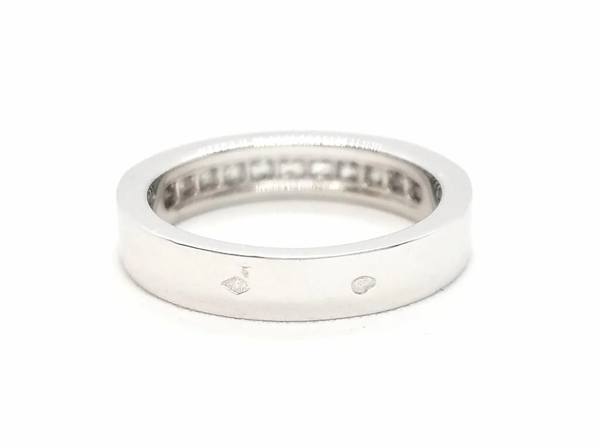 Bague Demi alliance Or blanc Diamant - Image 6