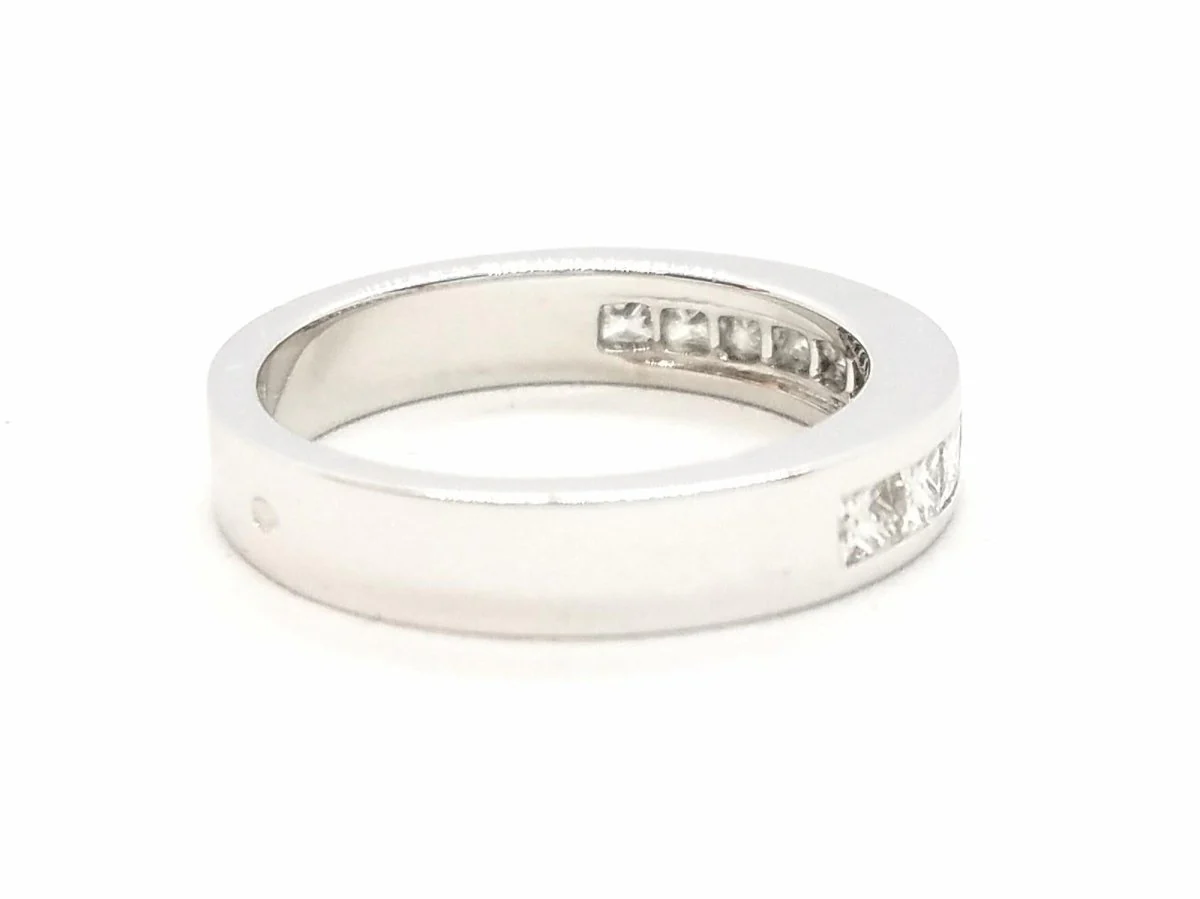 Bague Demi alliance Or blanc Diamant - Image 8
