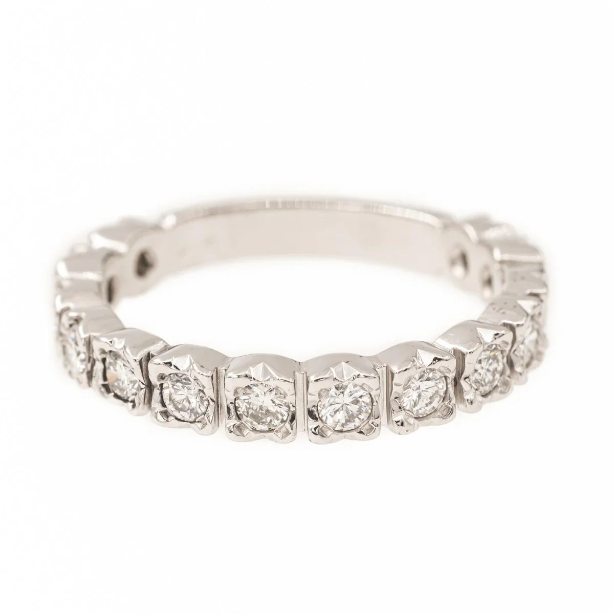 Bague Alliance en or blanc et diamants