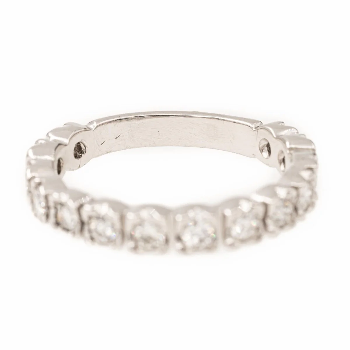 Bague Alliance en or blanc et diamants - Image 3