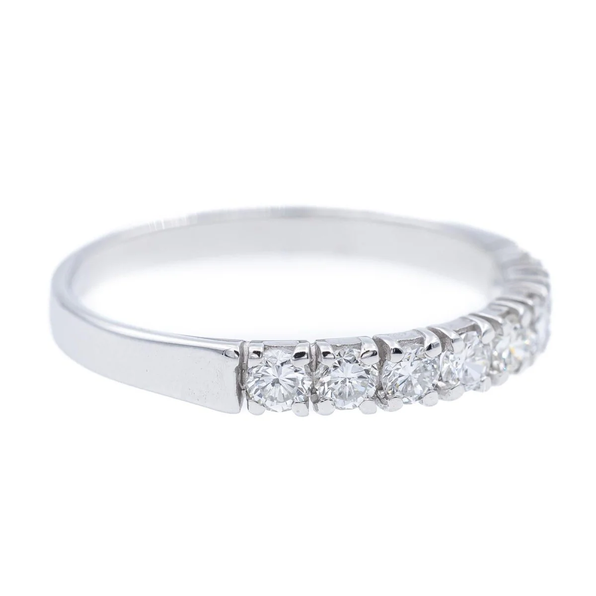 Bague Alliance en or blanc et diamants - Image 2