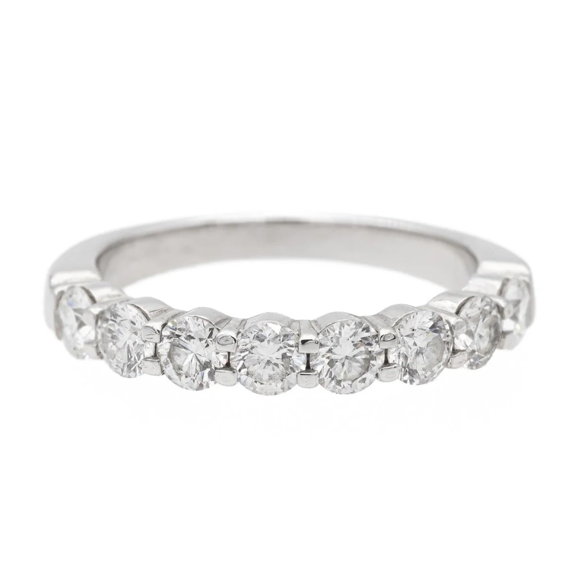 Bague Demi alliance Or blanc Diamant