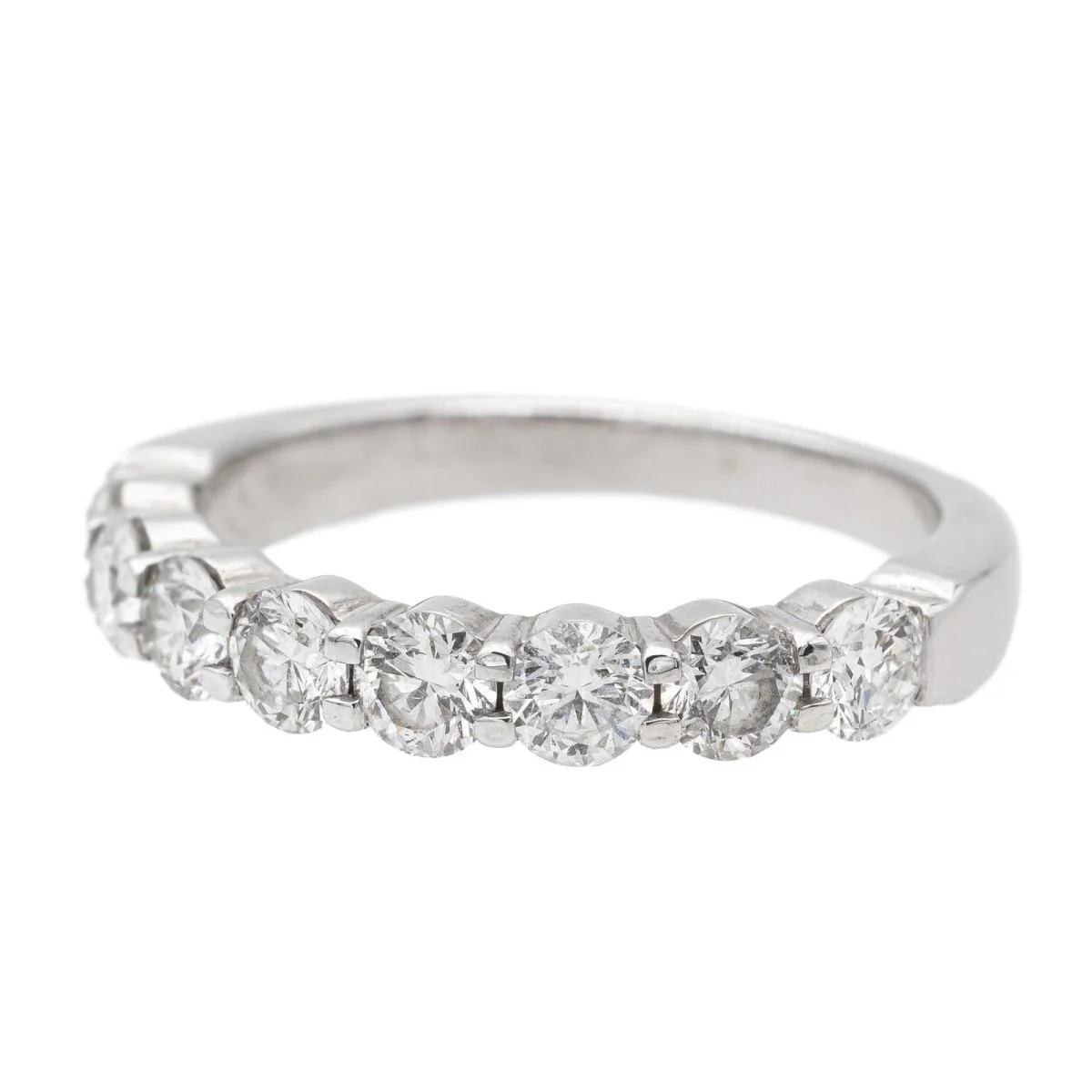 Bague Demi alliance Or blanc Diamant - Image 3