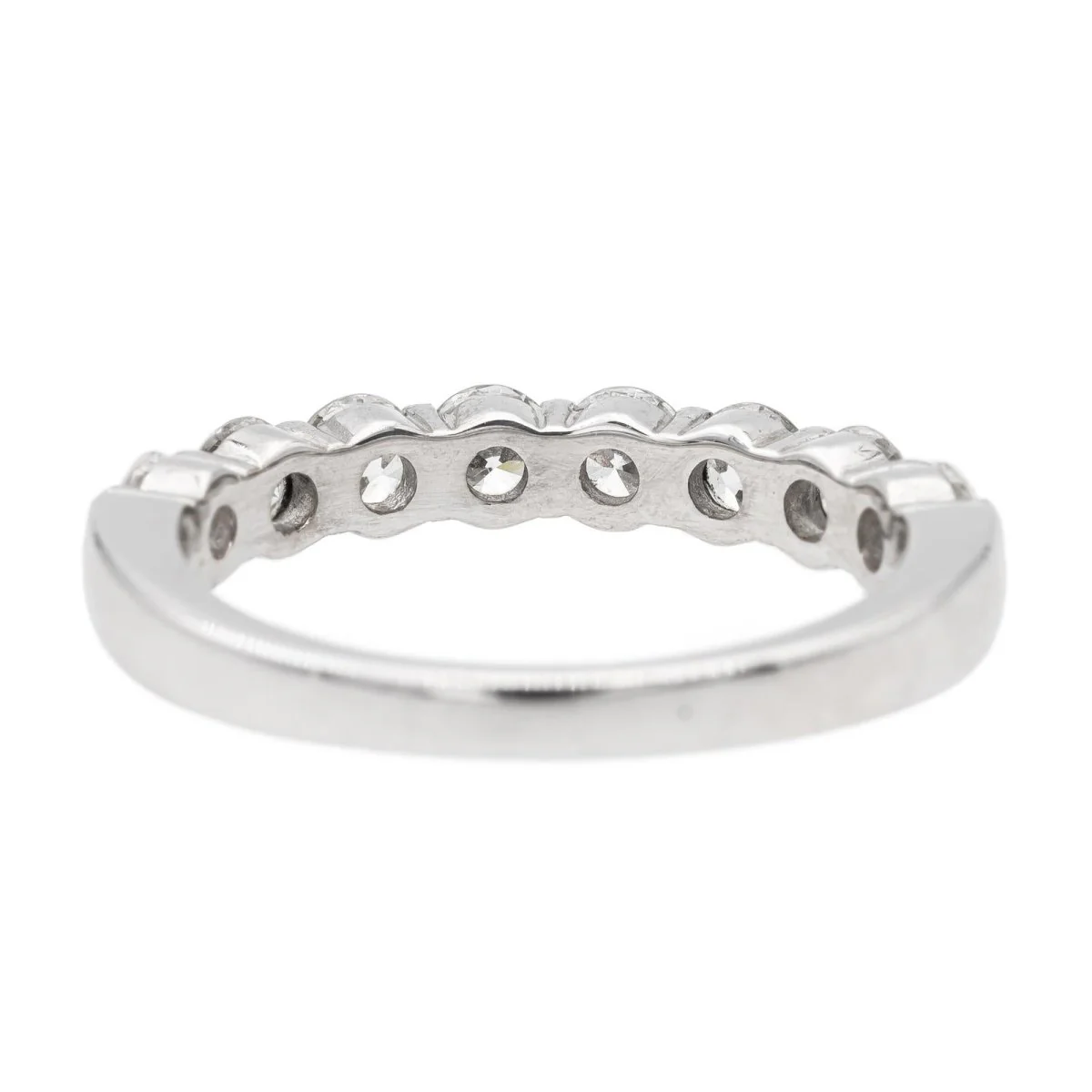 Bague Demi alliance Or blanc Diamant - Image 4
