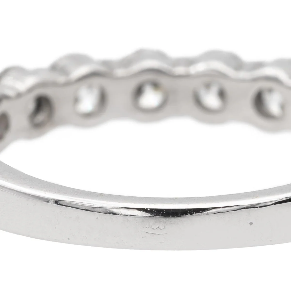 Bague Demi alliance Or blanc Diamant - Image 5